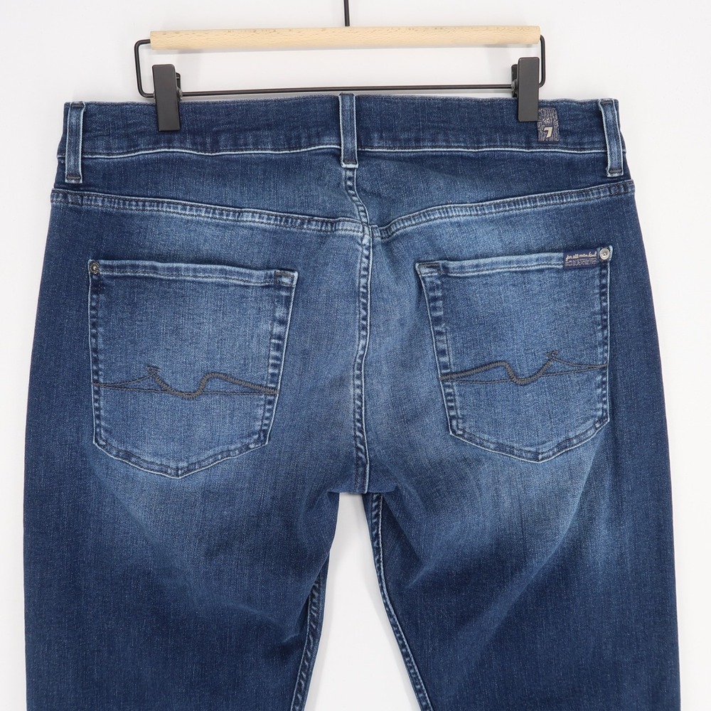7 For All Mankind Men's Bootcut Jeans - Blue - Picture 4 of 12